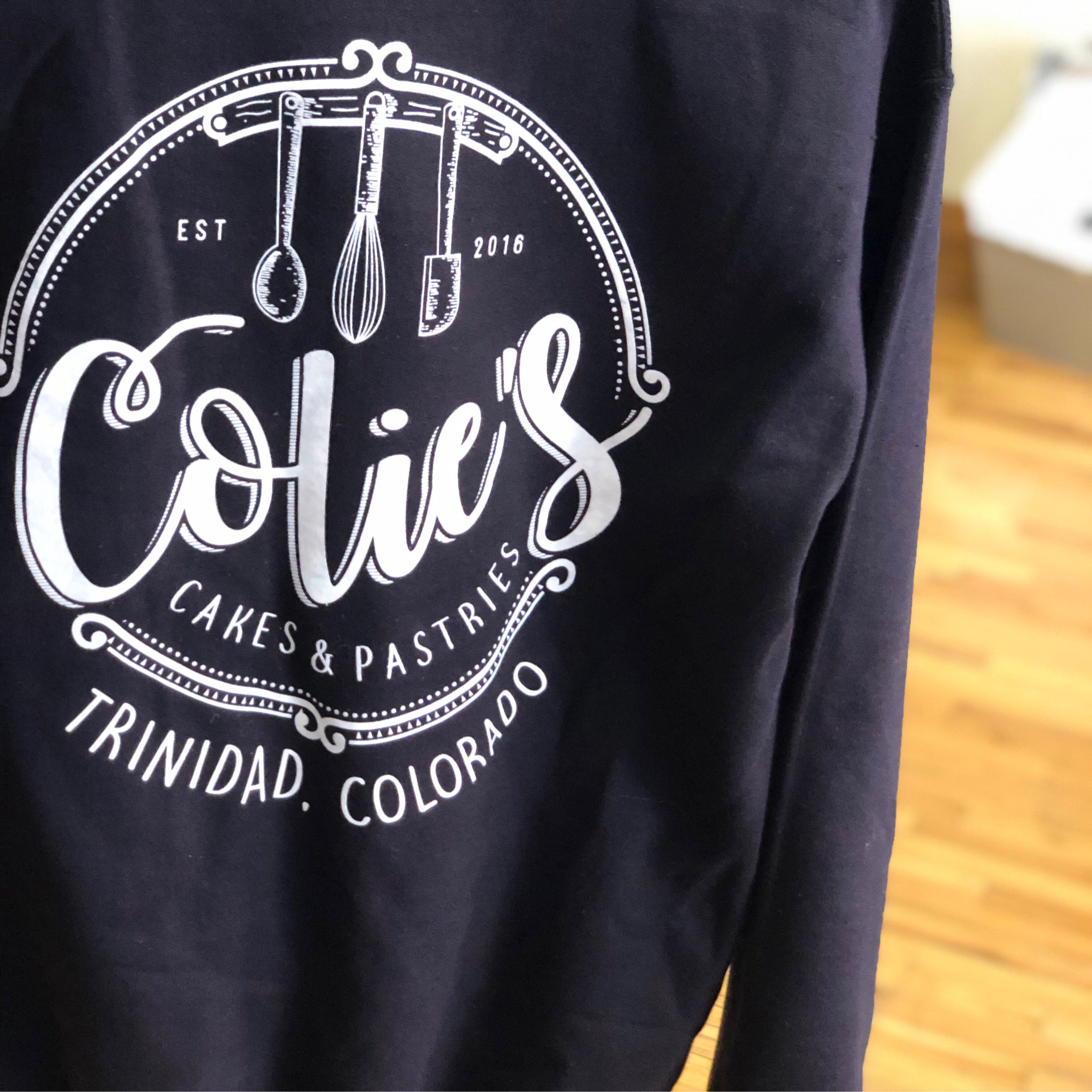 Black Sweatshirt | Colie's Cakes & Pastries, LLC