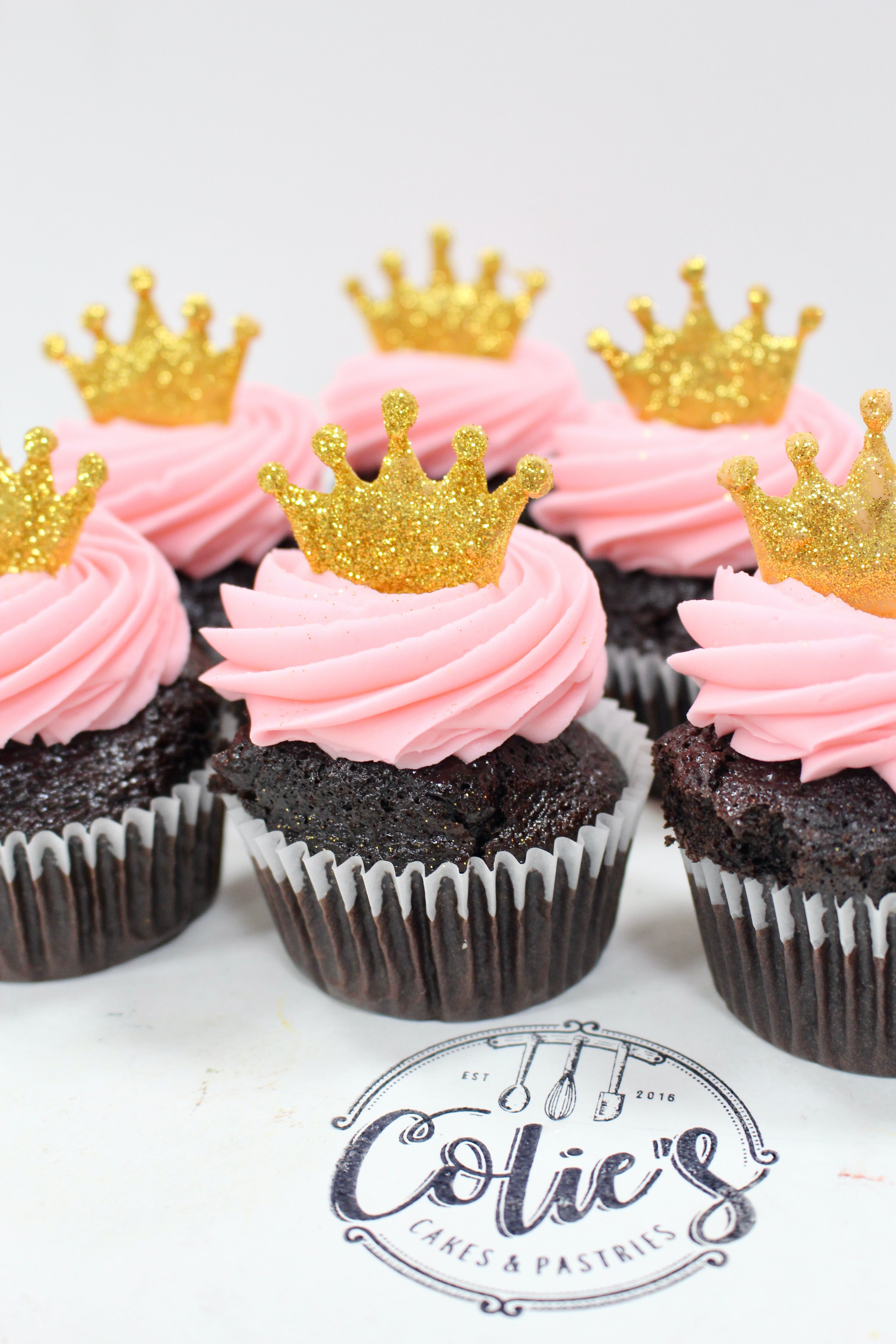 Crown: Line Art Cupcake Topper – Crystal Candy